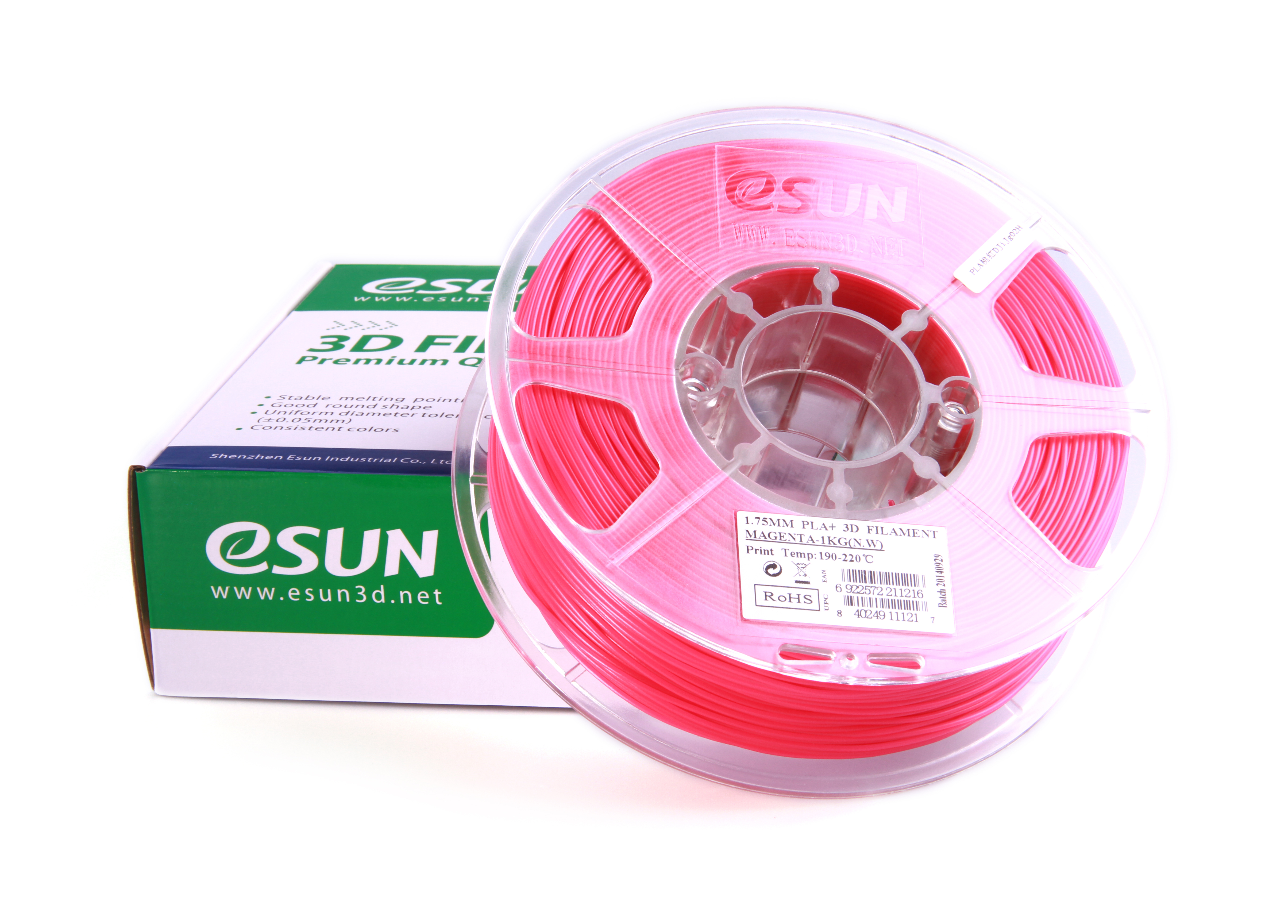 ESUN Filament. ABS пруток ESUN 1.75 мм розовый. PLA+ пруток ESUN 1.75 мм розовый. PLA пруток ESUN 1.75 мм коричневый.