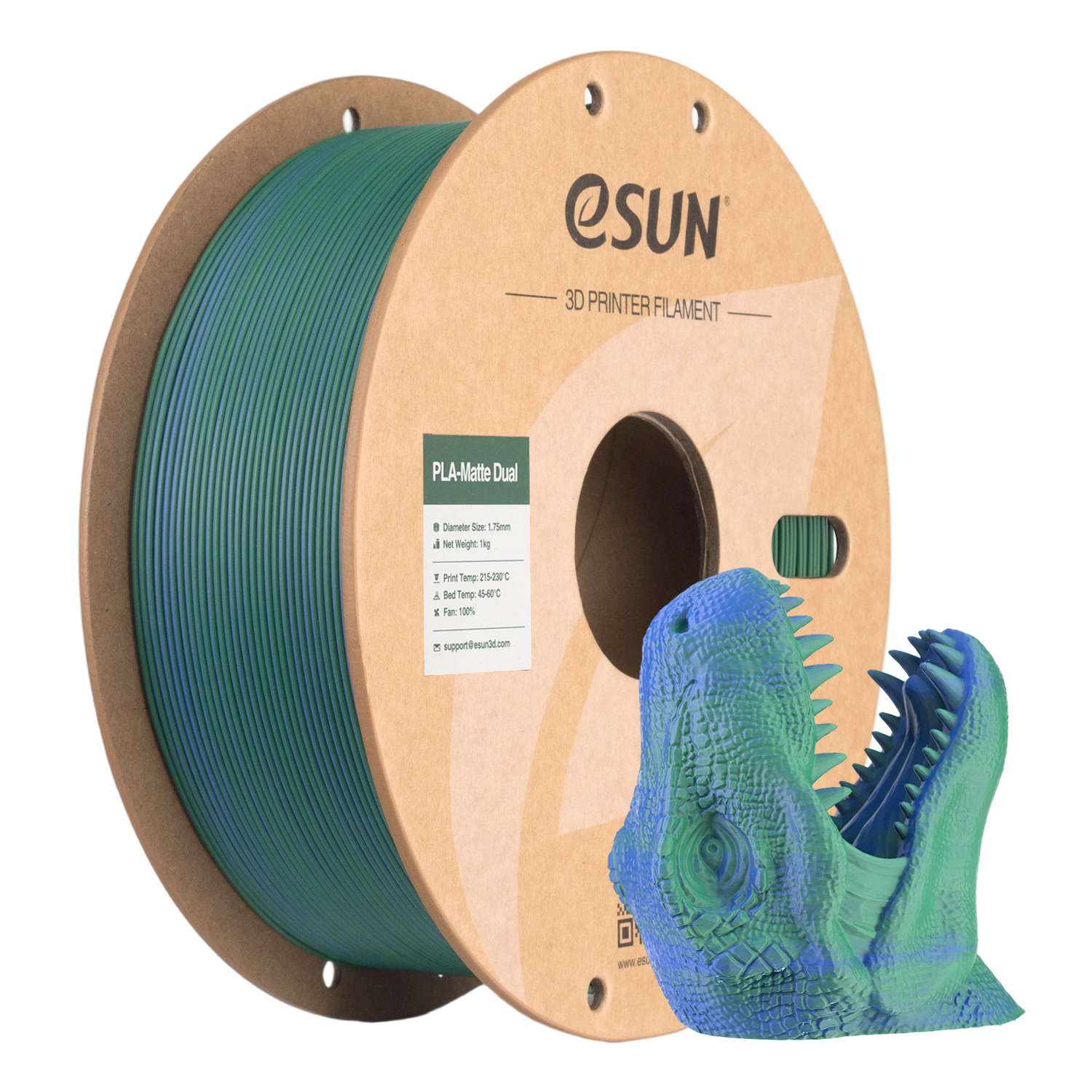 PLA-Matte Dual eSUN - матовый двухцветный