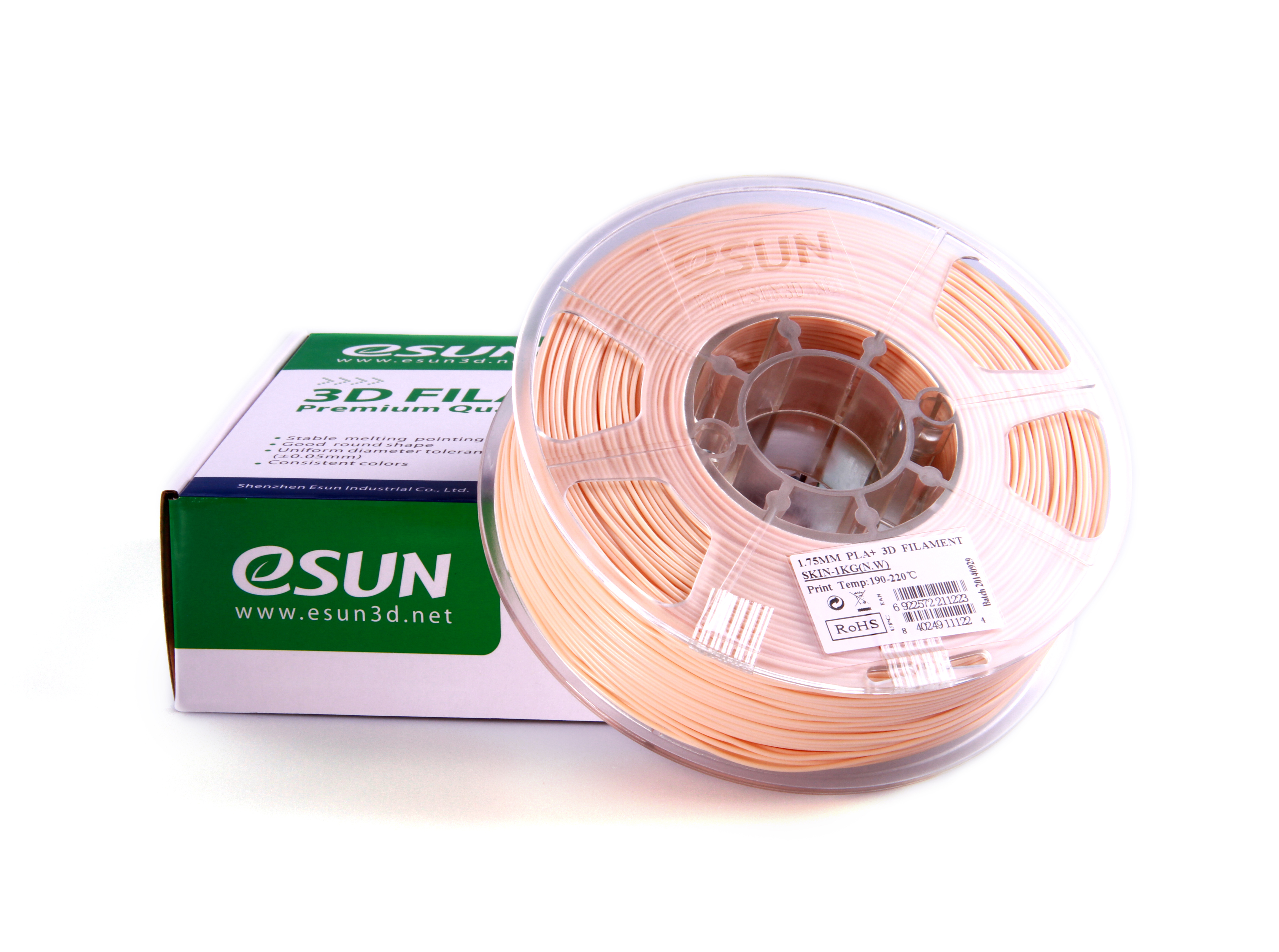 ESUN ECOPPER. ESUN для 3d-принтера, нить PLA + Bone White. ESUN Filament. Полилактид из кукурузы PLA.